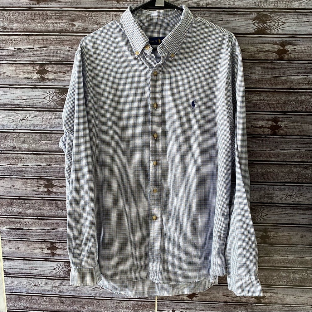 Ralph Lauren Men's Long-Sleeved Button-Down Shirt Size XL